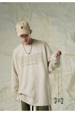 BJHG 3M Reflective Crescent Moon Sweatshirt - Y2K Grunge, 90s Fashion, Retro Style, Y2K Out