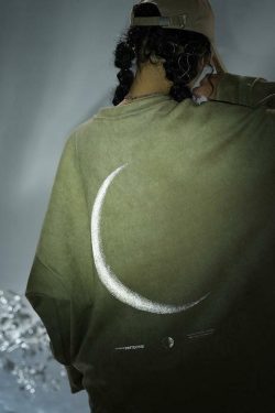 BJHG 3M Reflective Crescent Moon Sweatshirt - Y2K Grunge, 90s Fashion, Retro Style, Y2K Out