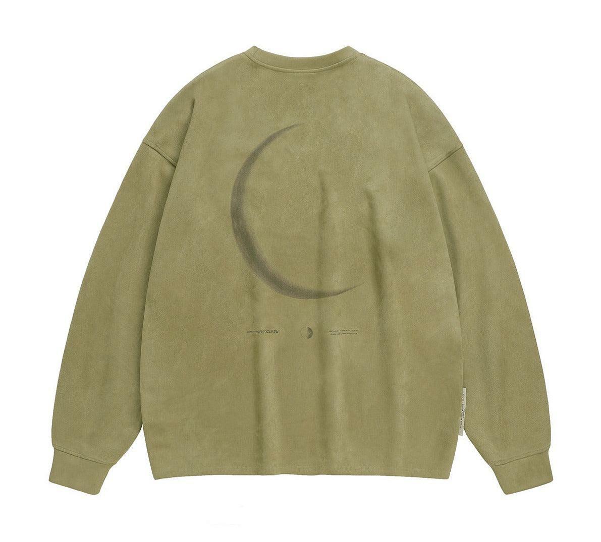 BJHG 3M Reflective Crescent Moon Sweatshirt - Y2K Grunge, 90s Fashion, Retro Style, Y2K Out