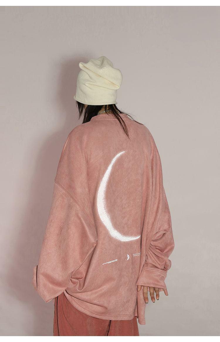 BJHG 3M Reflective Crescent Moon Sweatshirt - Y2K Grunge, 90s Fashion, Retro Style, Y2K Out
