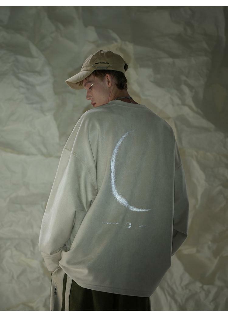 BJHG 3M Reflective Crescent Moon Sweatshirt - Y2K Grunge, 90s Fashion, Retro Style, Y2K Out
