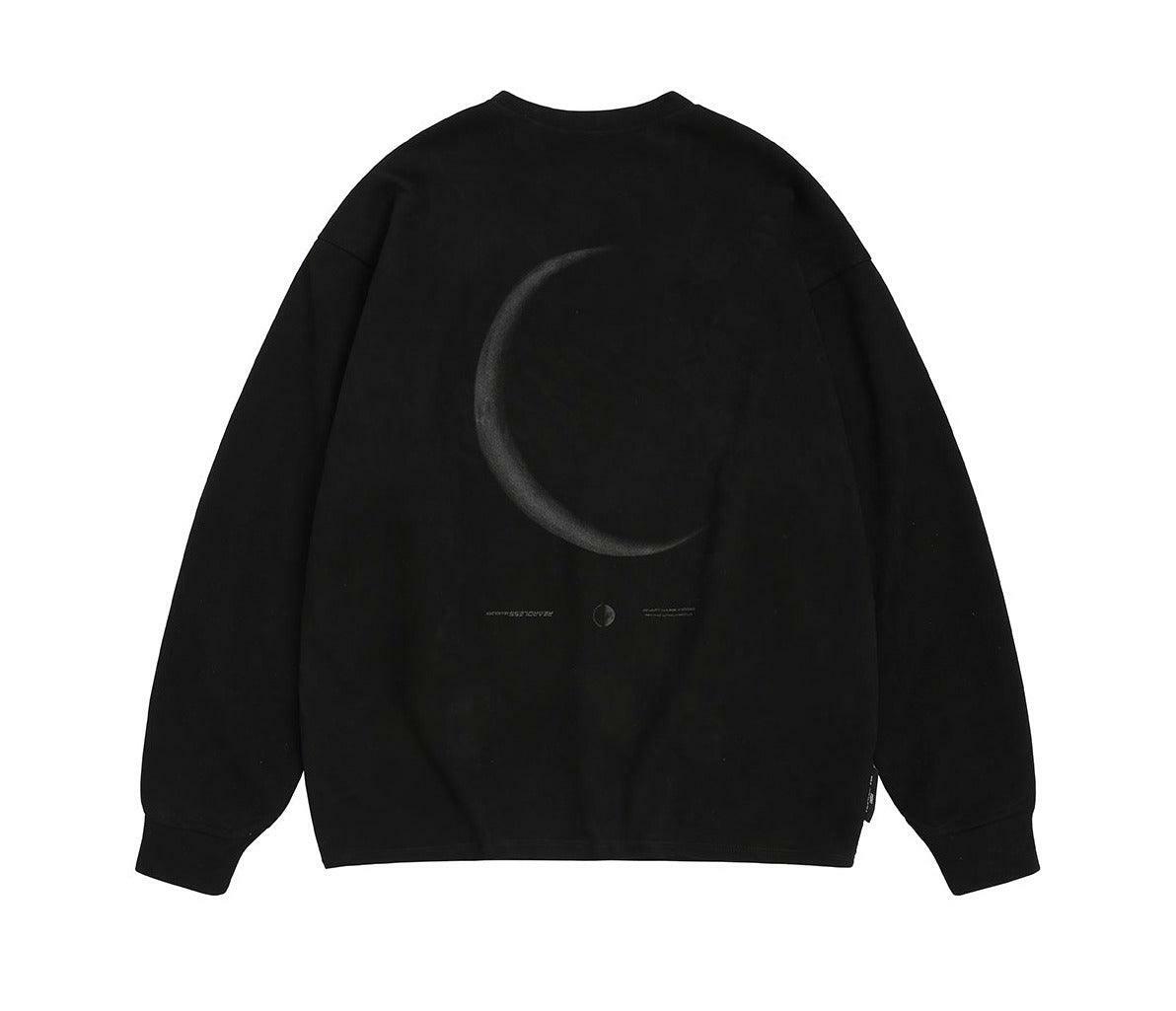 BJHG 3M Reflective Crescent Moon Sweatshirt - Y2K Grunge, 90s Fashion, Retro Style, Y2K Out
