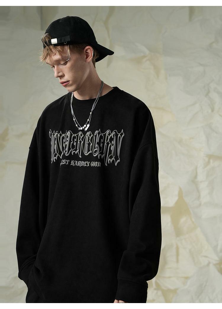 BJHG 3M Reflective Crescent Moon Sweatshirt - Y2K Grunge, 90s Fashion, Retro Style, Y2K Out