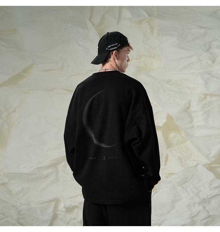 BJHG 3M Reflective Crescent Moon Sweatshirt - Y2K Grunge, 90s Fashion, Retro Style, Y2K Out