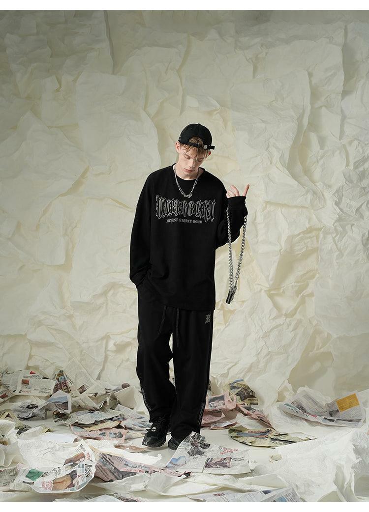 BJHG 3M Reflective Crescent Moon Sweatshirt - Y2K Grunge, 90s Fashion, Retro Style, Y2K Out