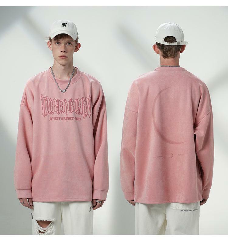 BJHG 3M Reflective Crescent Moon Sweatshirt - Y2K Grunge, 90s Fashion, Retro Summer Outfit