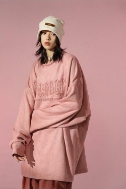 BJHG 3M Reflective Crescent Moon Sweatshirt - Y2K Grunge, 90s Fashion, Retro Summer Outfit
