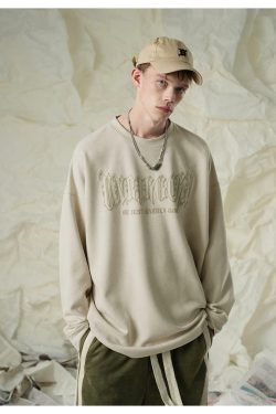 BJHG 3M Reflective Crescent Moon Sweatshirt - Y2K Grunge, 90s Fashion, Retro Summer Outfit