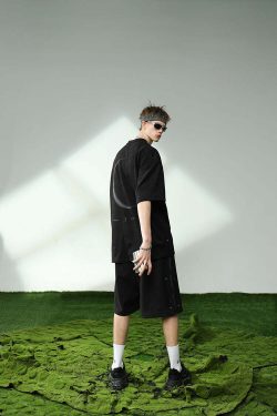 BJHG 3M Reflective Crescent Moon Tee - Y2K Summer Grunge, 90s Retro, Gothic Y2K Fashion