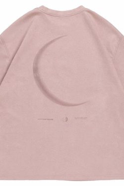 BJHG 3M Reflective Crescent Moon Tee - Y2K Summer Grunge, 90s Retro, Gothic Y2K Fashion