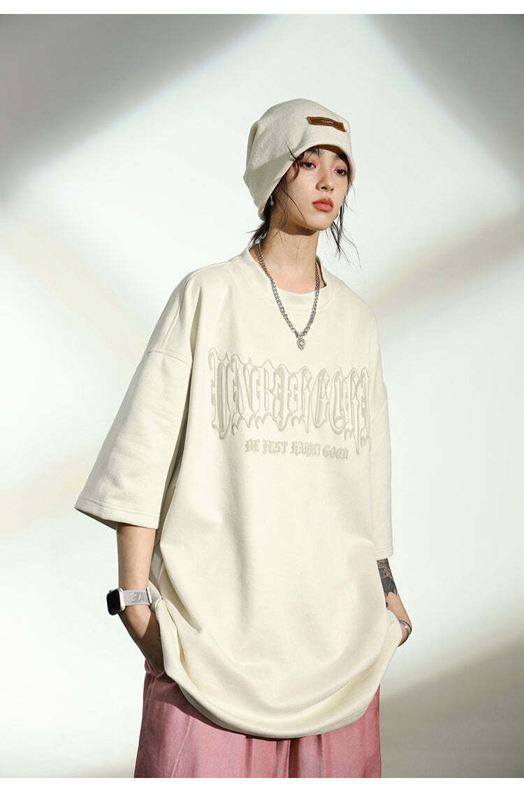 BJHG 3M Reflective Crescent Moon Tee - Y2K Summer Grunge, 90s Retro, Gothic Y2K Fashion