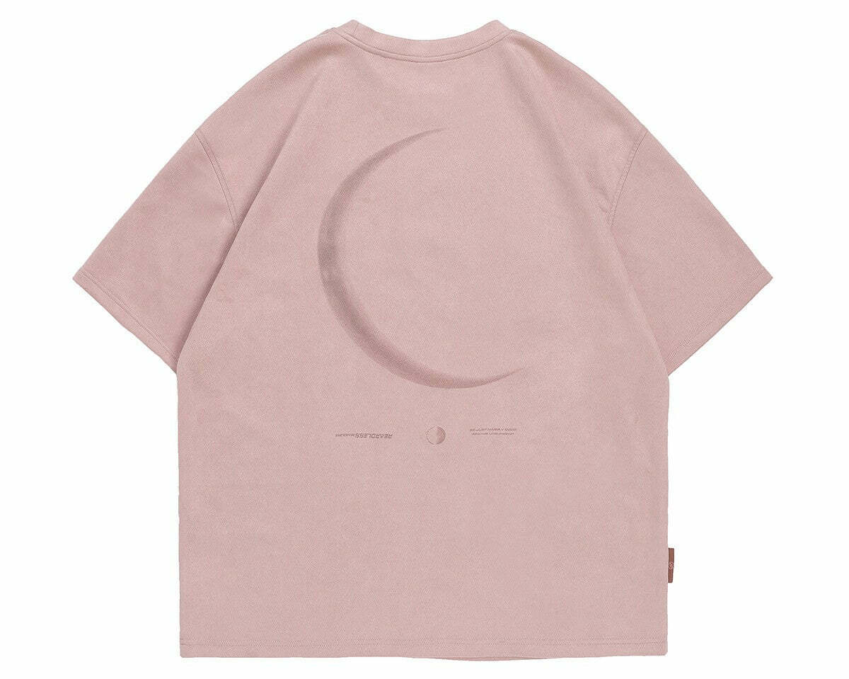 BJHG 3M Reflective Crescent Moon Tee - Y2K Summer Grunge, 90s Retro, Gothic Y2K Fashion