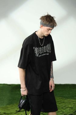 BJHG 3M Reflective Crescent Moon Tee - Y2K Summer Grunge, 90s Retro, Gothic Y2K Fashion