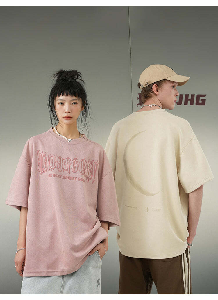 BJHG 3M Reflective Crescent Moon Tee - Y2K Summer Grunge, 90s Retro, Gothic Y2K Fashion