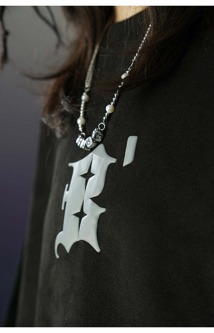 BJHG 3M Reflective Star Spike Tee - Y2K Grunge, 90s Fashion, Retro Style, Y2K Party Out