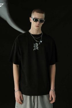 BJHG 3M Reflective Star Spike Tee - Y2K Grunge, 90s Fashion, Retro Style, Y2K Party Out