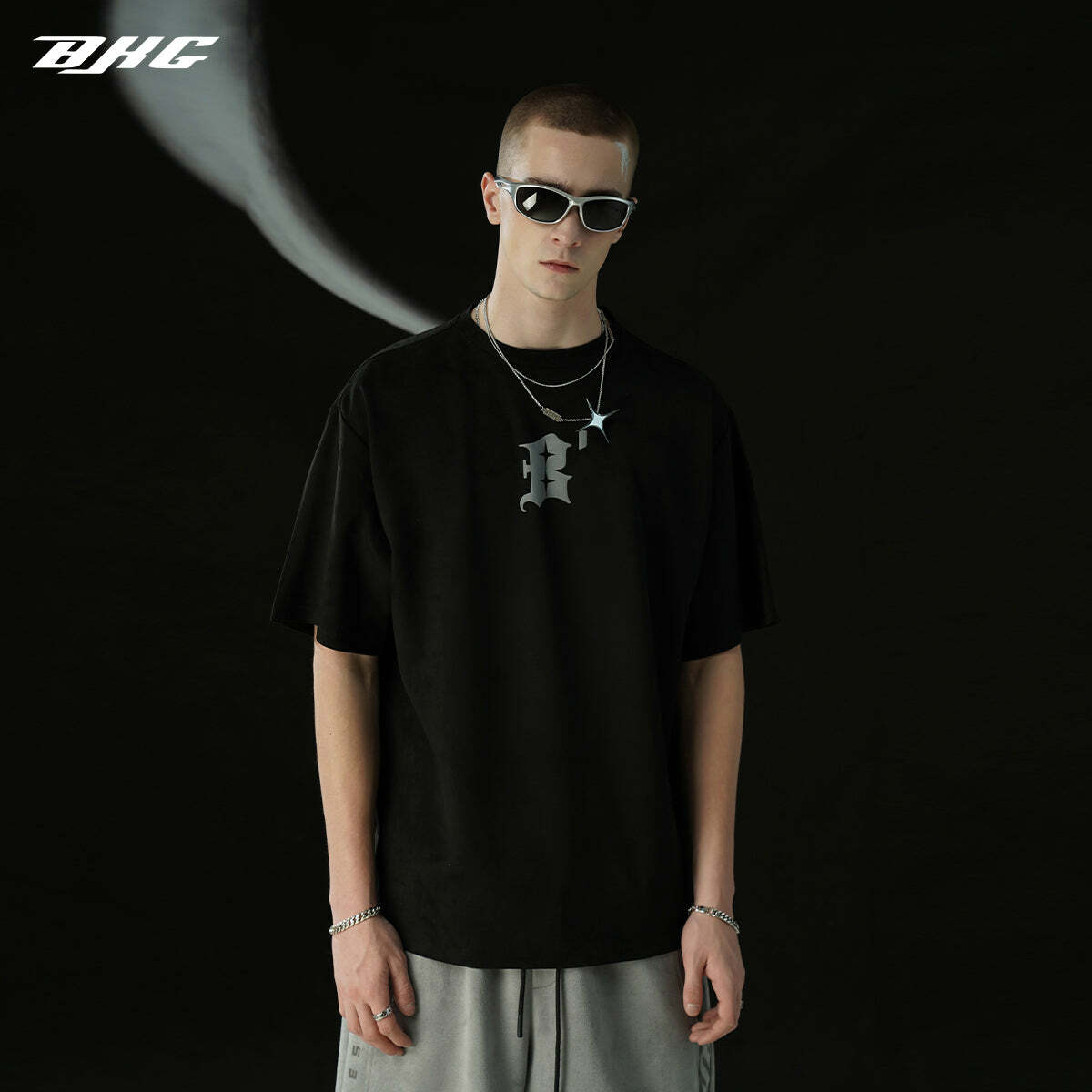 BJHG 3M Reflective Star Spike Tee - Y2K Grunge, 90s Fashion, Retro Style, Y2K Party Out