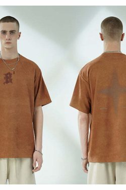 BJHG 3M Reflective Star Spike Tee - Y2K Grunge, 90s Fashion, Retro Style, Y2K Party Out
