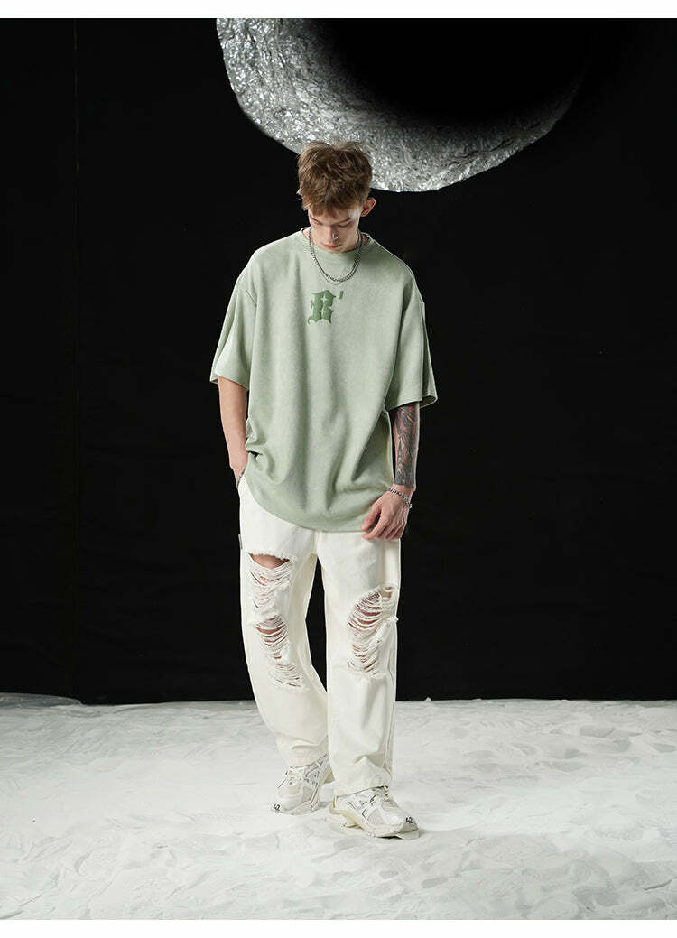 BJHG 3M Reflective Star Spike Tee - Y2K Grunge, 90s Fashion, Retro Summer Outfit