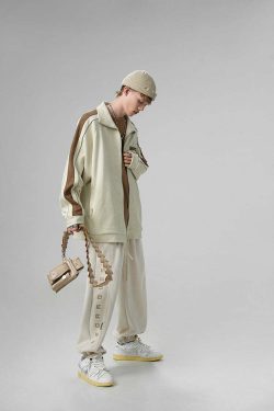 BJHG 3M Suede Track Jacket - Y2K Summer, 90s Grunge, Retro Hip Hop, Pastel Goth, Y