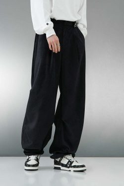 BJHG Baggy Fit Trousers - Y2K Summer, 90s Grunge, Retro Style, Y2K Club & Party Out