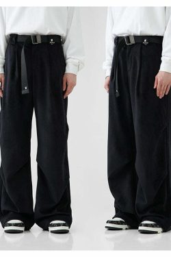 BJHG Baggy Fit Trousers - Y2K Summer, 90s Grunge, Retro Style, Y2K Club & Party Out