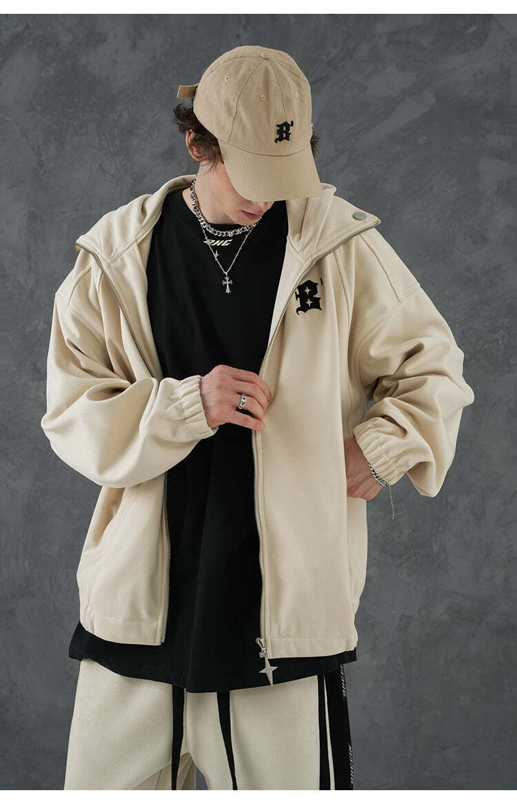 BJHG Classic Hooded Jacket - Y2K Summer, 90s Grunge, Retro Style, Y2K Club & Party Outfits