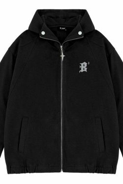 BJHG Classic Hooded Jacket - Y2K Summer, 90s Grunge, Retro Style, Y2K Club & Party Outfits