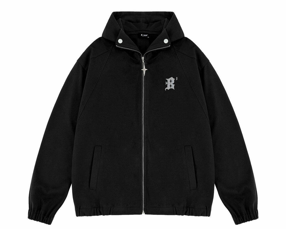 BJHG Classic Hooded Jacket - Y2K Summer, 90s Grunge, Retro Style, Y2K Club & Party Outfits