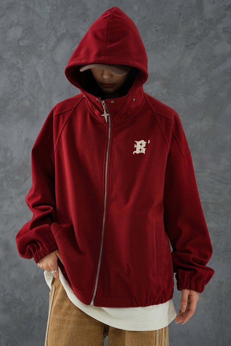 BJHG Classic Hooded Jacket - Y2K Summer, 90s Grunge, Retro Style, Y2K Club & Party Outfits