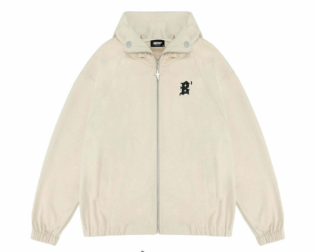 BJHG Classic Hooded Jacket - Y2K Summer, 90s Grunge, Retro Style, Y2K Club & Party Outfits