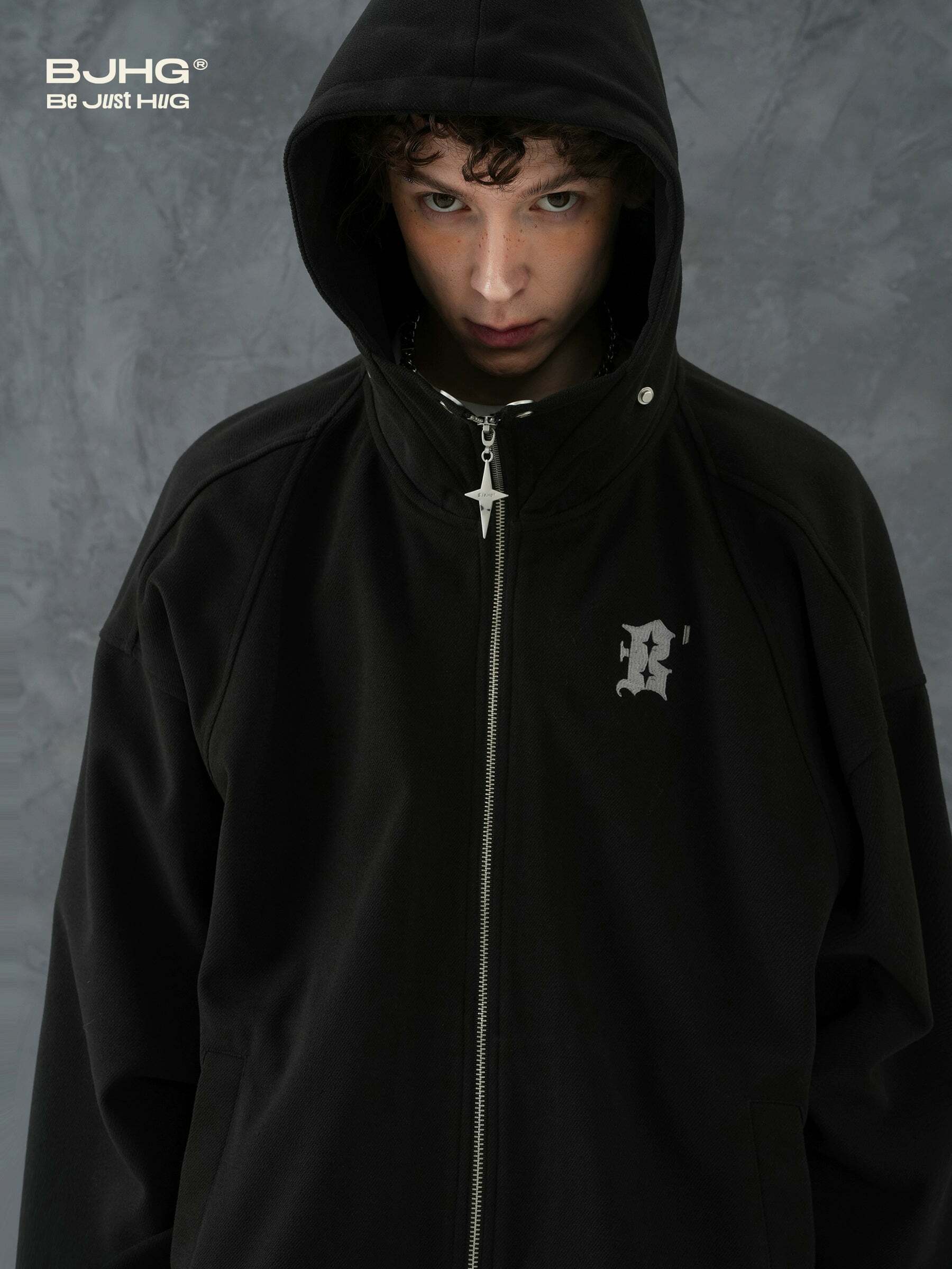 BJHG Classic Hooded Jacket - Y2K Summer, 90s Grunge, Retro Style, Y2K Club & Party Outfits