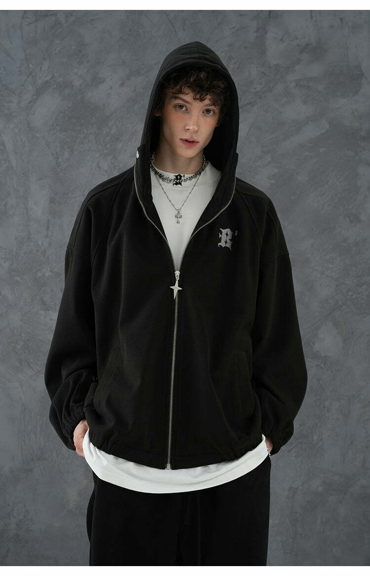 BJHG Classic Hooded Jacket - Y2K Summer, 90s Grunge, Retro Style, Y2K Club & Party Outfits