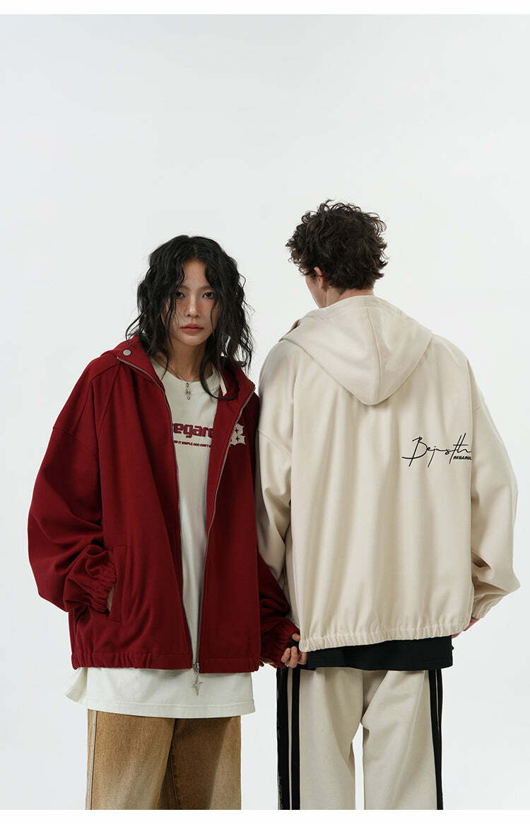 BJHG Classic Hooded Jacket - Y2K Summer, 90s Grunge, Retro Style, Y2K Club & Party Outfits