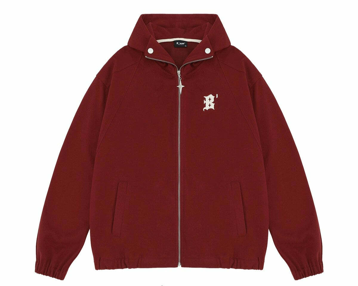 BJHG Classic Hooded Jacket - Y2K Summer, 90s Grunge, Retro Style, Y2K Club & Party Outfits
