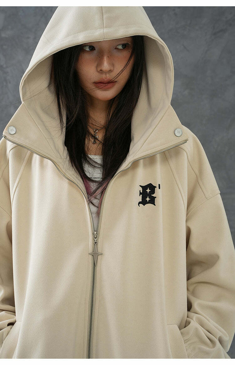 BJHG Classic Hooded Jacket - Y2K Summer, 90s Grunge, Retro Style, Y2K Club & Party Outfits