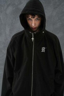 BJHG Classic Hooded Jacket - Y2K Summer, 90s Grunge, Retro Style, Y2K Club & Party Outfits