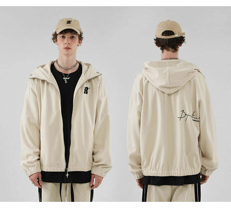 BJHG Classic Hooded Jacket - Y2K Summer, 90s Grunge, Retro Style, Y2K Club & Party Outfits