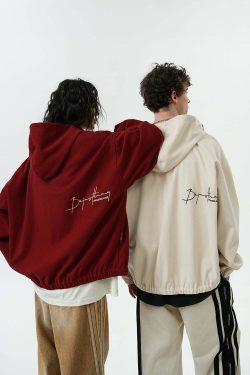 BJHG Classic Hooded Jacket - Y2K Summer, 90s Grunge, Retro Style, Y2K Club & Party Outfits