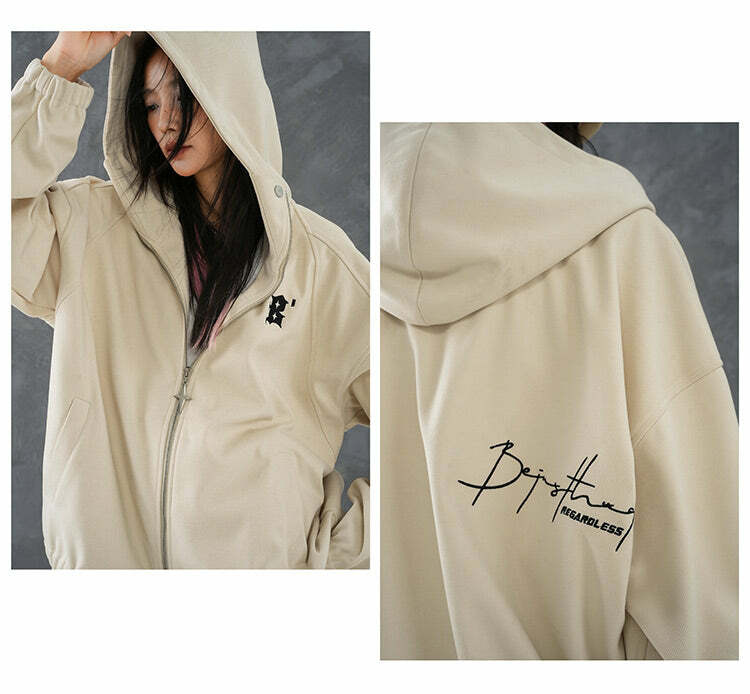 BJHG Classic Hooded Jacket - Y2K Summer, 90s Grunge, Retro Style, Y2K Club & Party Outfits