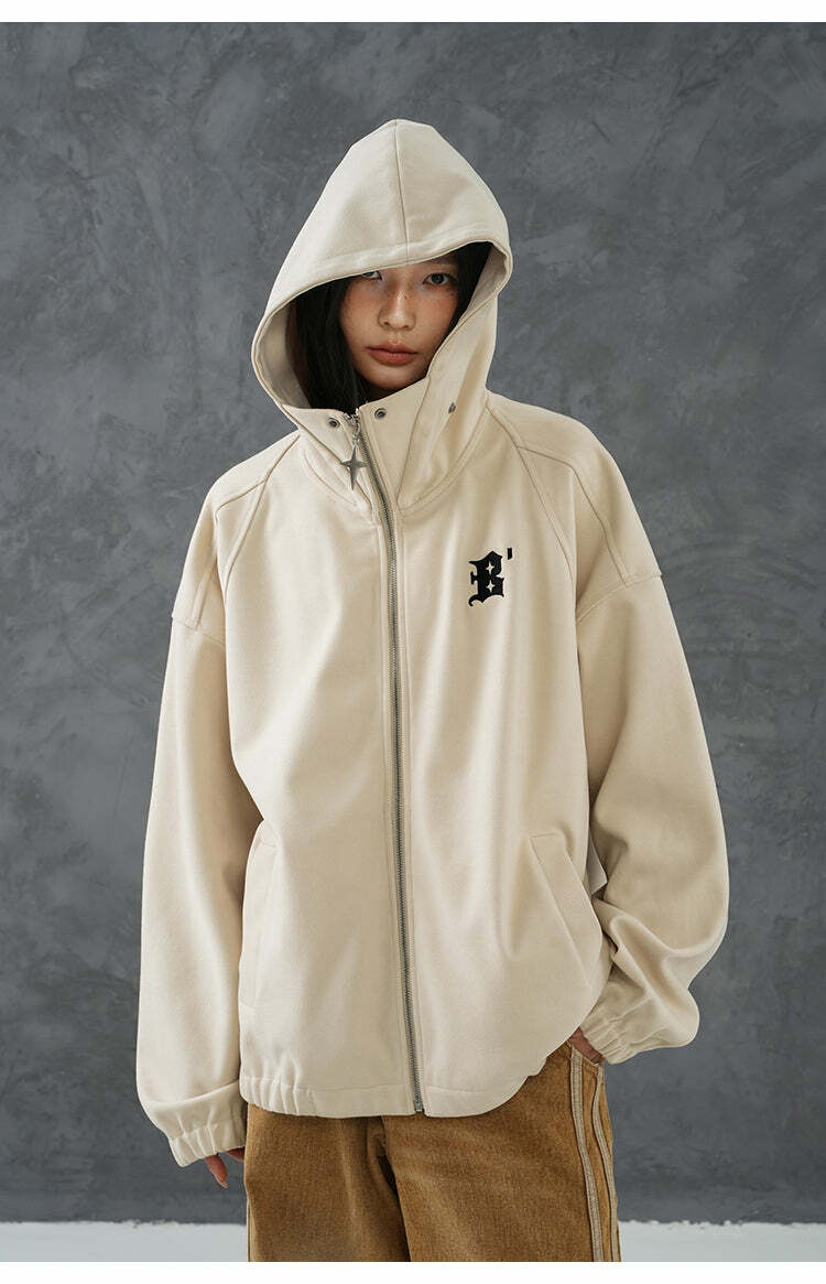 BJHG Classic Hooded Jacket - Y2K Summer, 90s Grunge, Retro Style, Y2K Club & Party Outfits