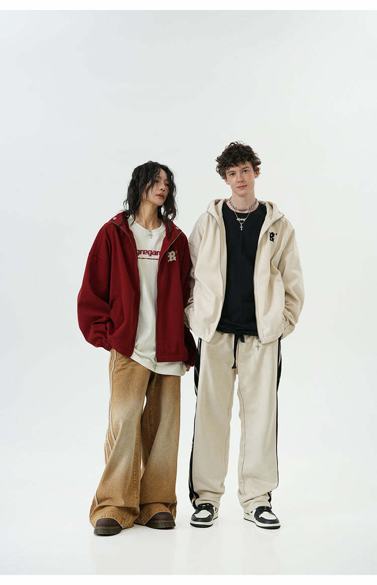 BJHG Classic Hooded Jacket - Y2K Summer, 90s Grunge, Retro Style, Y2K Party & Club Outfits