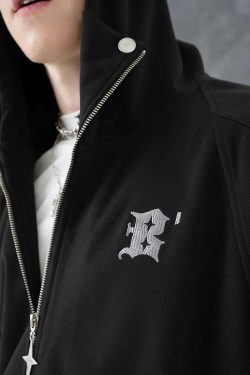 BJHG Classic Hooded Jacket - Y2K Summer, 90s Grunge, Retro Style, Y2K Party & Club Outfits