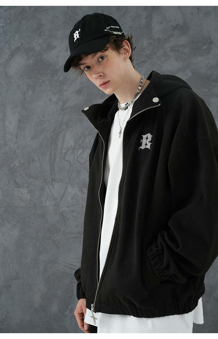 BJHG Classic Hooded Jacket - Y2K Summer, 90s Grunge, Retro Style, Y2K Party & Club Outfits