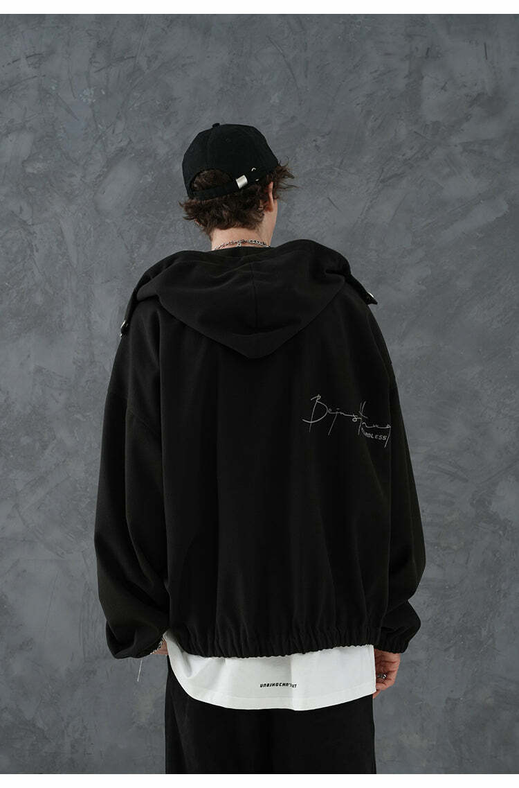 BJHG Classic Hooded Jacket - Y2K Summer, 90s Grunge, Retro Style, Y2K Party & Club Outfits