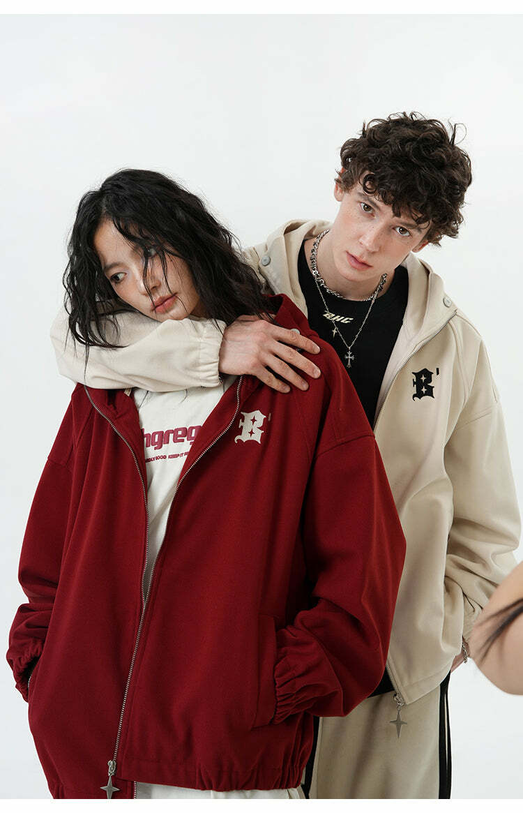 BJHG Classic Hooded Jacket - Y2K Summer, 90s Grunge, Retro Style, Y2K Party & Club Outfits