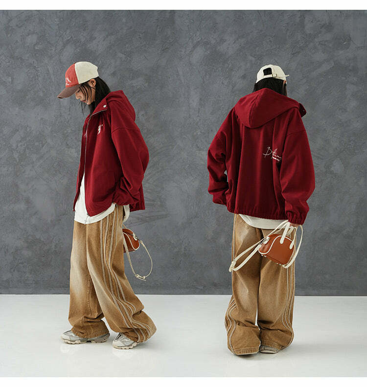 BJHG Classic Hooded Jacket - Y2K Summer, 90s Grunge, Retro Style, Y2K Party & Club Outfits