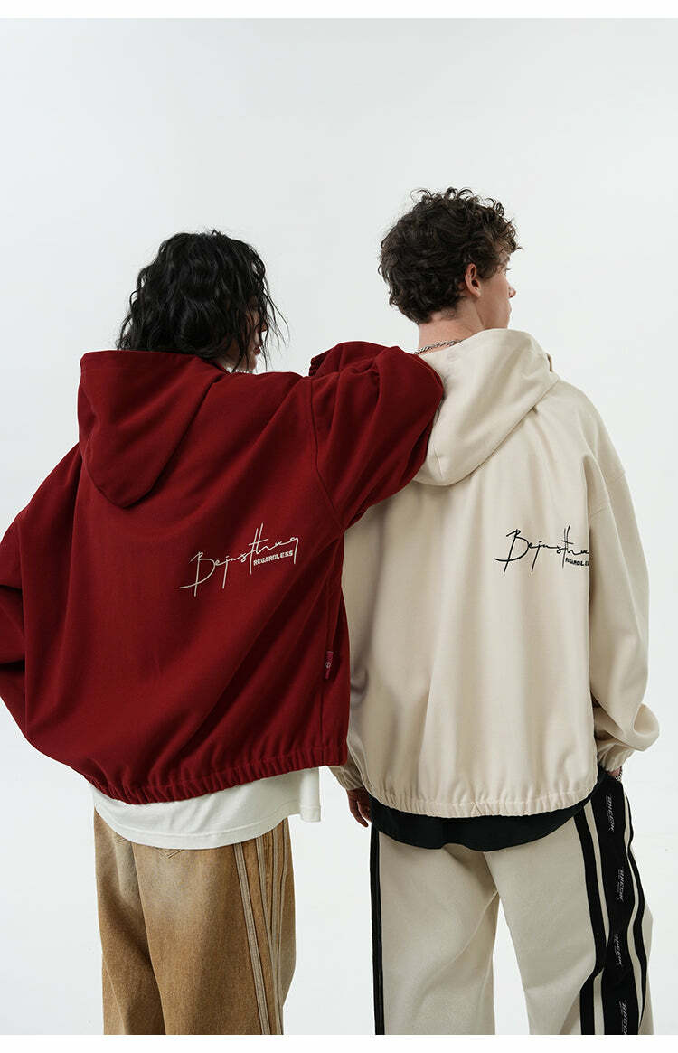 BJHG Classic Hooded Jacket - Y2K Summer, 90s Grunge, Retro Style, Y2K Party & Club Outfits