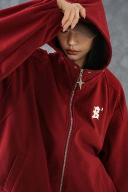 BJHG Classic Hooded Jacket - Y2K Summer, 90s Grunge, Retro Style, Y2K Party & Club Outfits