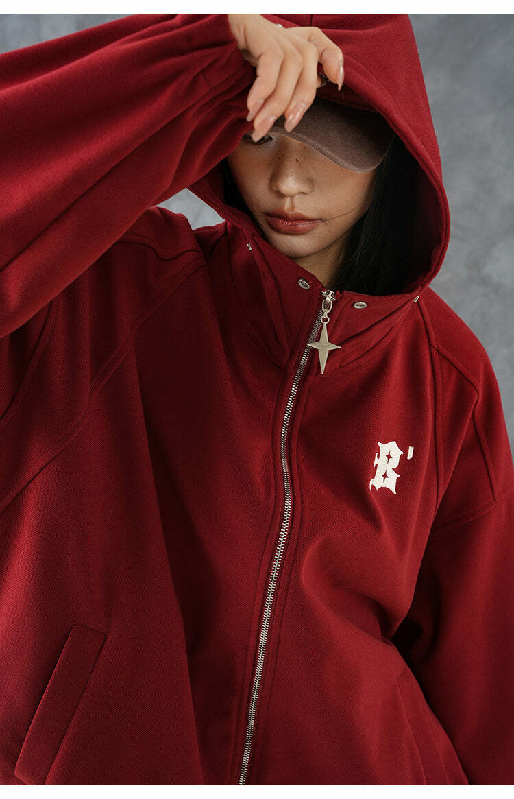 BJHG Classic Hooded Jacket - Y2K Summer, 90s Grunge, Retro Style, Y2K Party & Club Outfits